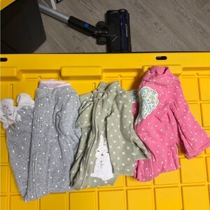 Carter's Gray, Green, and Pink Kids One Pieces Footies